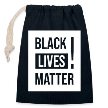 Protest Black Lives Matter - Closable cotton gift bag (14x20cm) - navy - Front