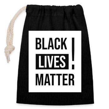 Protest Black Lives Matter - Closable cotton gift bag (14x20cm) - black - Front