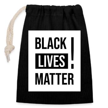Black Lives Matter Shirt Gift - Closable cotton gift bag (14x20cm) - black - Front
