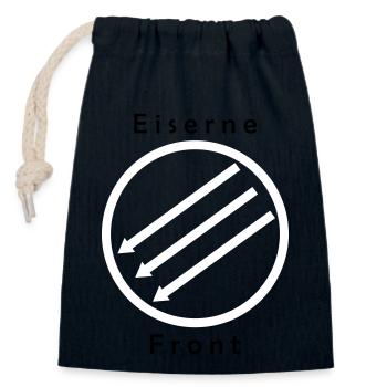 Eiserne Front - Drei Pfeile - Closable cotton gift bag (14x20cm) - navy - Front