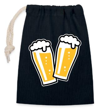 XDoppelter Willie (3) - Verschließbarer Geschenkbeutel aus Baumwolle (14x20cm) - Navy - Vorne