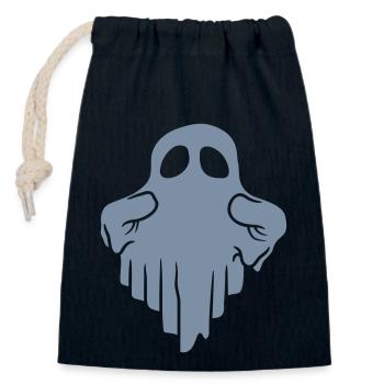 Horror funny floating ghost - Closable cotton gift bag (14x20cm) - navy - Front
