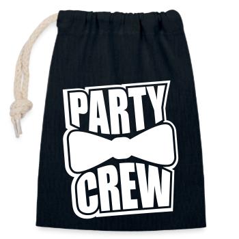 Party Crew Celebrate Men's Suit Bow Tie Team Friends - Closable cotton gift bag (14x20cm) - navy - Front