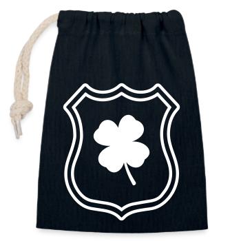 Kleeblatt Wappen - Verschließbarer Geschenkbeutel aus Baumwolle (14x20cm) - Navy - Vorne