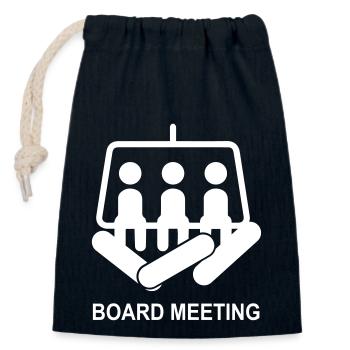 Snowboard - Verschließbarer Geschenkbeutel aus Baumwolle (14x20cm) - Navy - Vorne