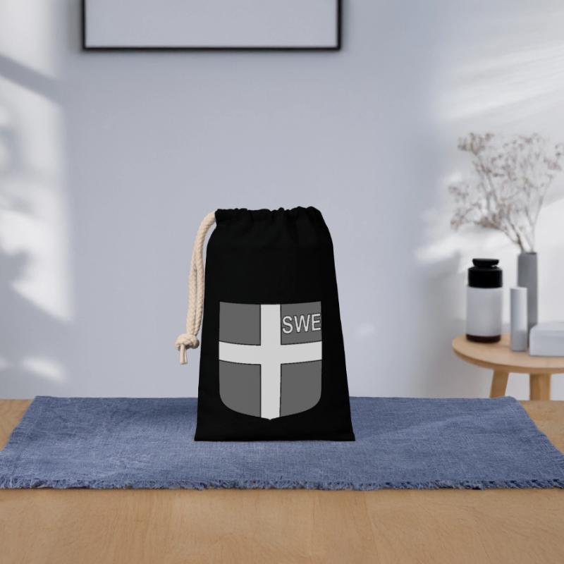 eng tactical shield Closable cotton gift bag (14x20cm)