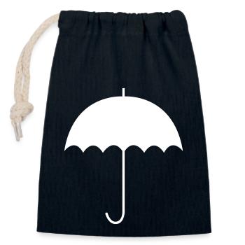 umbrella - Closable cotton gift bag (14x20cm) - navy - Front
