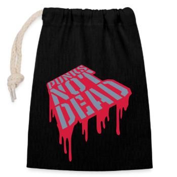 Citer des punks pas morts - Sac cadeau en coton avec cordon (14 x 20 cm) - noir - Devant