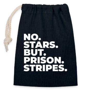 NO STAR PENALTY CONVICT STRIPING PRISON MOTIVE - Closable cotton gift bag (14x20cm) - navy - Front