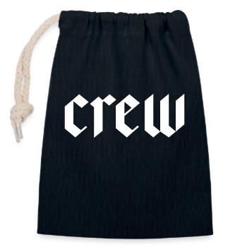 crew - Closable cotton gift bag (14x20cm) - navy - Front