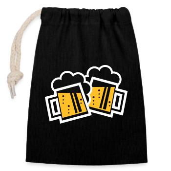 XZwei Originale Bayern (2 / NEG) - Sac cadeau en coton avec cordon (14 x 20 cm) - noir - Devant