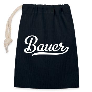 bauer - Verschließbarer Geschenkbeutel aus Baumwolle (14x20cm) - Navy - Vorne