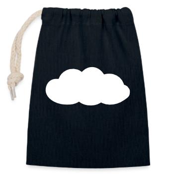 Weather Cloud Clouds Rain Sky Vector 12 - Closable cotton gift bag (14x20cm) - navy - Front
