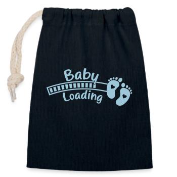 baby babyfüße loading - Verschließbarer Geschenkbeutel aus Baumwolle (14x20cm) - Navy - Vorne