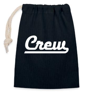 crew - Closable cotton gift bag (14x20cm) - navy - Front