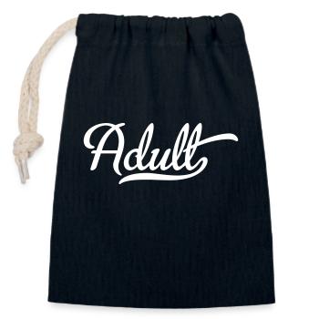 adult - Closable cotton gift bag (14x20cm) - navy - Front