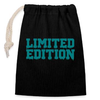 Limited Edition - Closable cotton gift bag (14x20cm) - black - Front