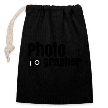 photographer - Verschließbarer Geschenkbeutel aus Baumwolle (14x20cm) - Schwarz - Vorne