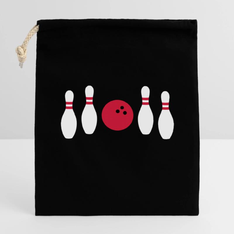 In between not hit bowling Closable cotton gift bag (14x20cm)