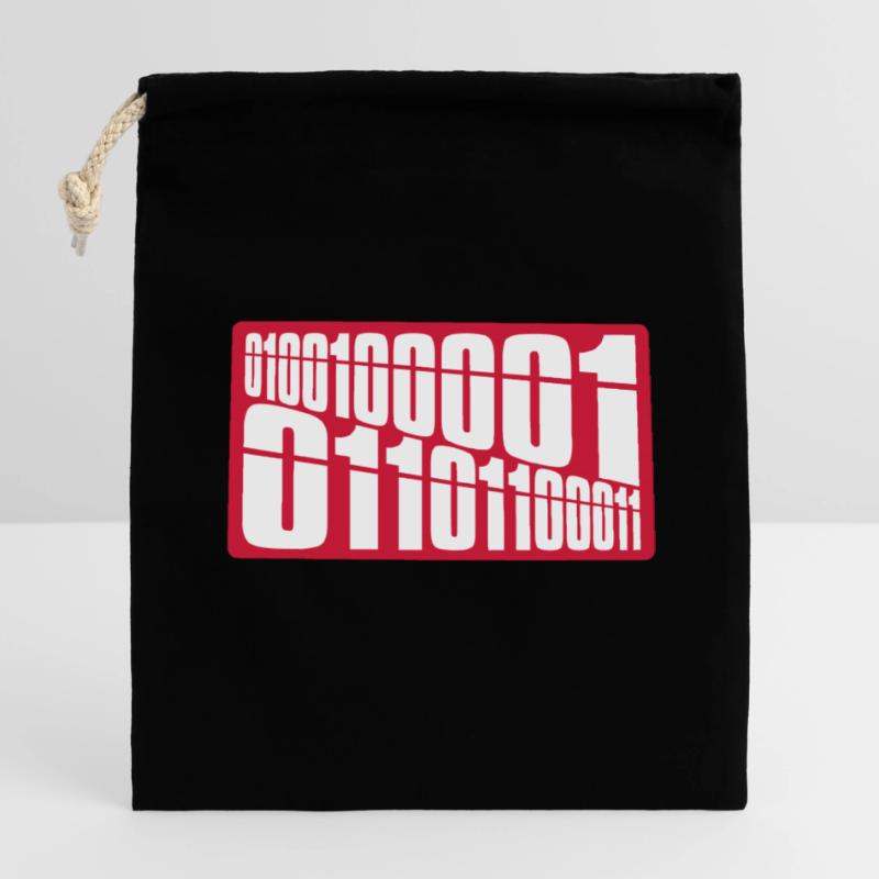 Binär Code Programm Sprache Verschließbarer Geschenkbeutel aus Baumwolle (14x20cm)