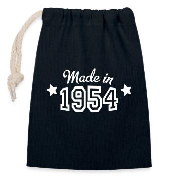 1954 - Verschließbarer Geschenkbeutel aus Baumwolle (14x20cm) - Navy - Vorne