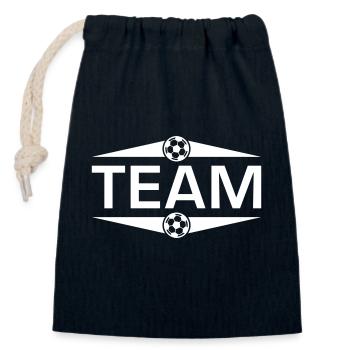 Fussball Team - Verschließbarer Geschenkbeutel aus Baumwolle (14x20cm) - Navy - Vorne