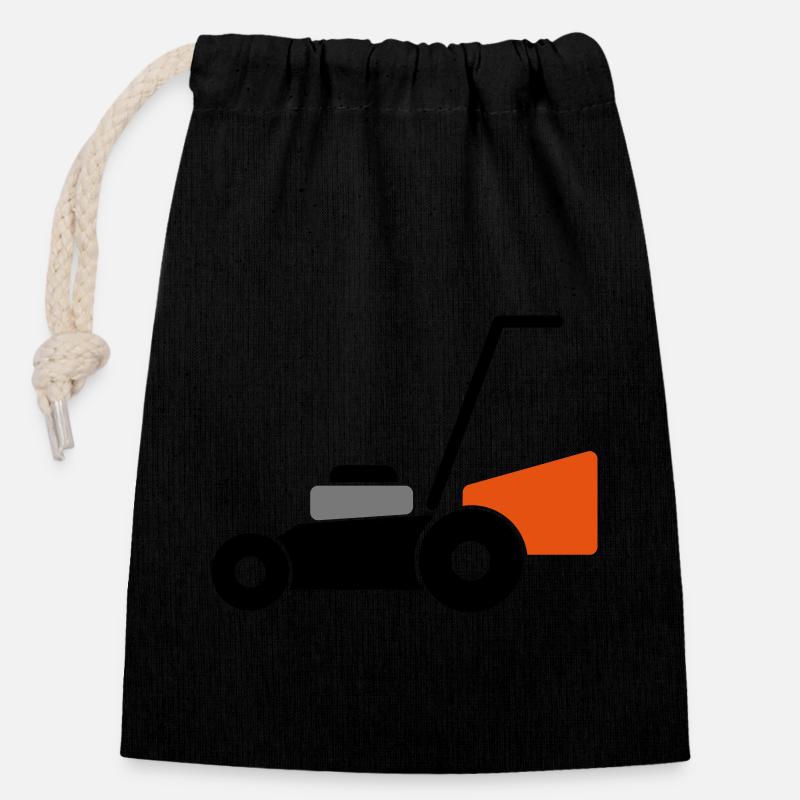 Tondeuses à gazon - Sac cadeau en coton avec cordon (14 x 20 cm) - noir