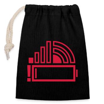 Icons Smartphone Bad Icons - Closable cotton gift bag (14x20cm) - black - Front