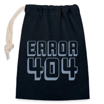 Computer Verbindung Error 404 - Verschließbarer Geschenkbeutel aus Baumwolle (14x20cm) - Navy - Vorne