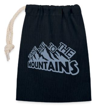 To the mountains Zitat - Verschließbarer Geschenkbeutel aus Baumwolle (14x20cm) - Navy - Vorne