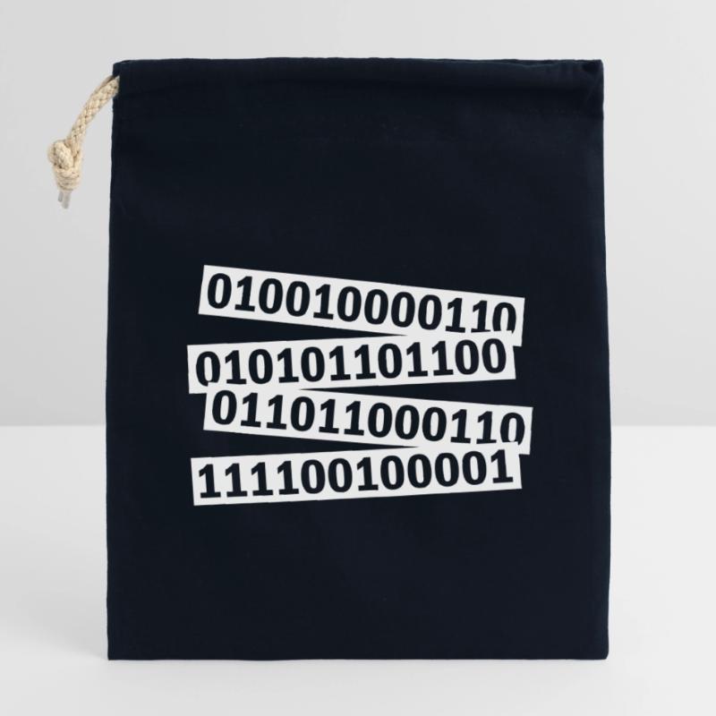 Binär Code Programm Sprache Verschließbarer Geschenkbeutel aus Baumwolle (14x20cm)