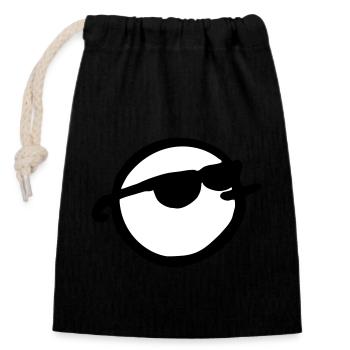 Sunglasses man - Sac cadeau en coton avec cordon (14 x 20 cm) - noir - Devant