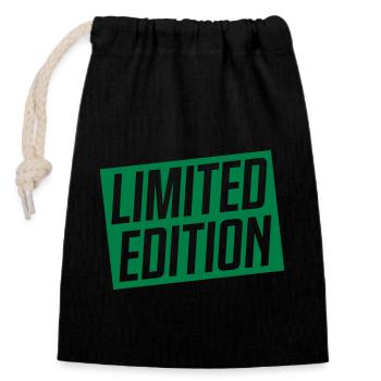 limited edition - Closable cotton gift bag (14x20cm) - black - Front