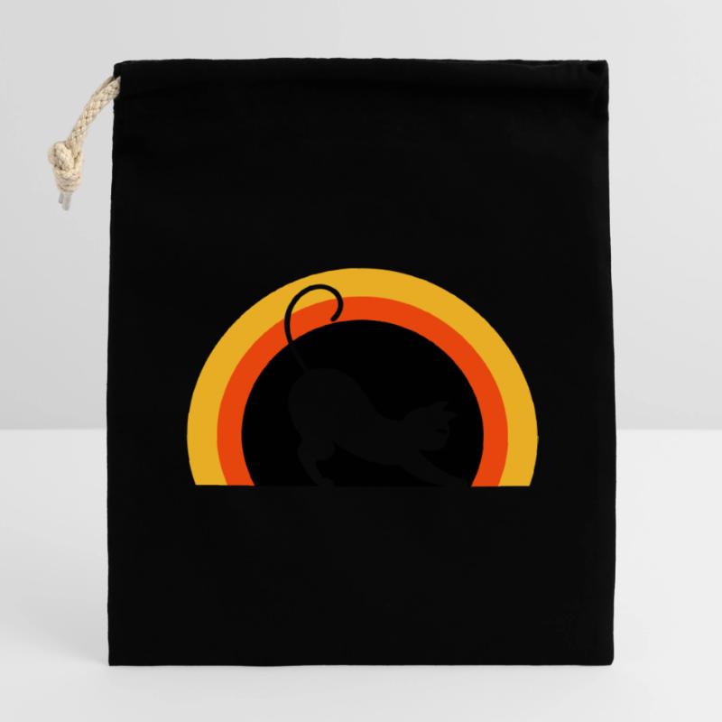 Cat > Vector Graphic ! Cat Closable cotton gift bag (14x20cm)