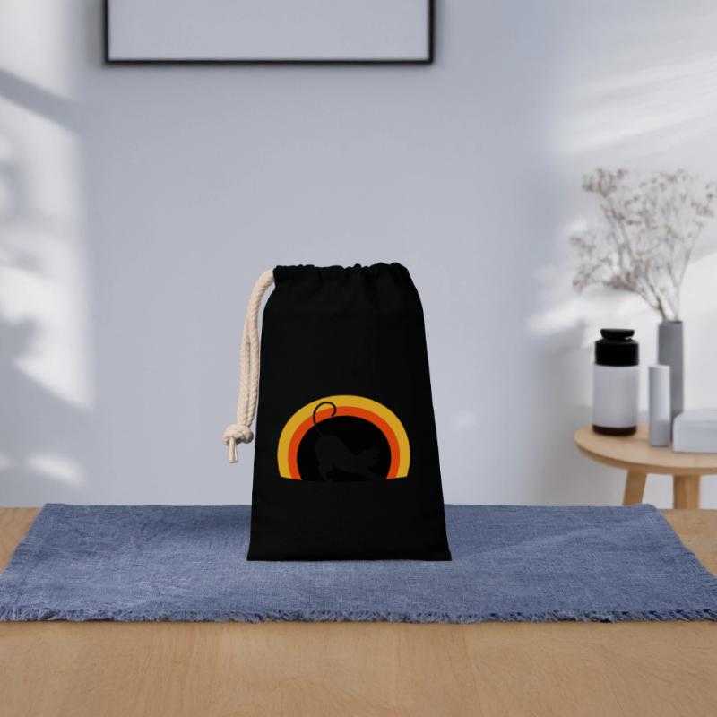 Cat > Vector Graphic ! Cat Closable cotton gift bag (14x20cm)