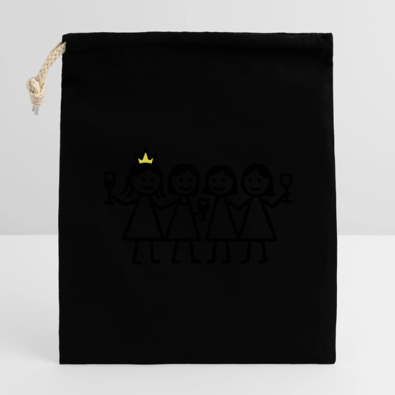 Anniversaire de poule Sac cadeau en coton avec cordon (14 x 20 cm)