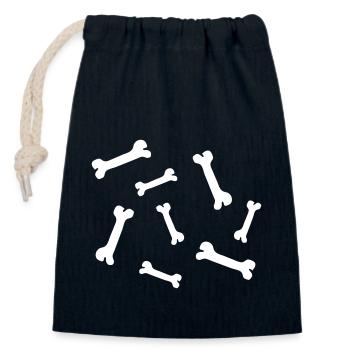 knochen muster tot viele skelett hundeknochen hund - Verschließbarer Geschenkbeutel aus Baumwolle (14x20cm) - Navy - Vorne