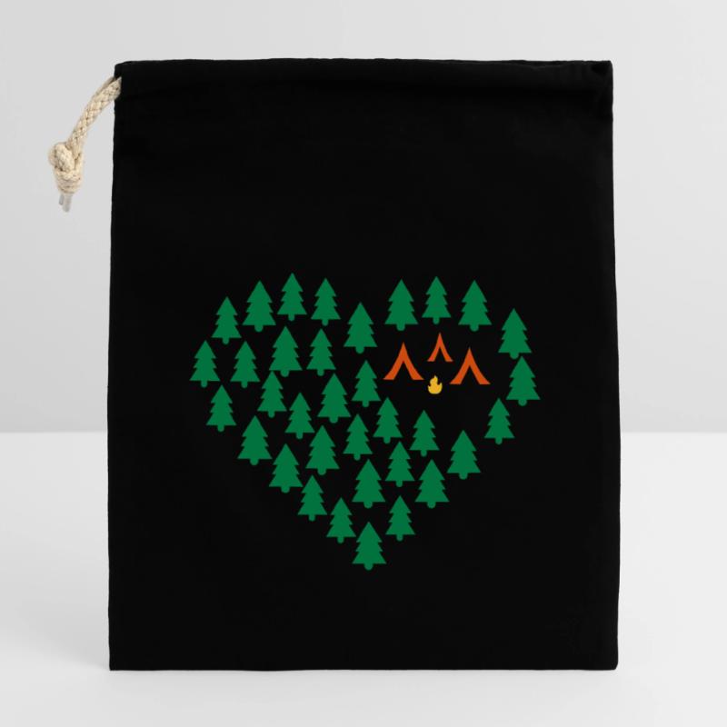 Camping Sac cadeau en coton avec cordon (14 x 20 cm)