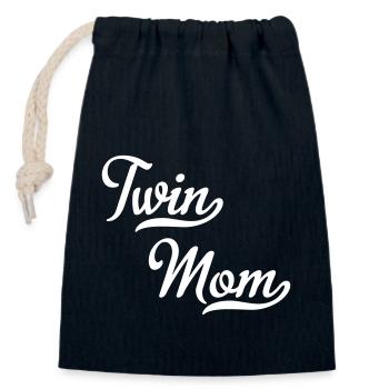 Twins Mother - Closable cotton gift bag (14x20cm) - navy - Front