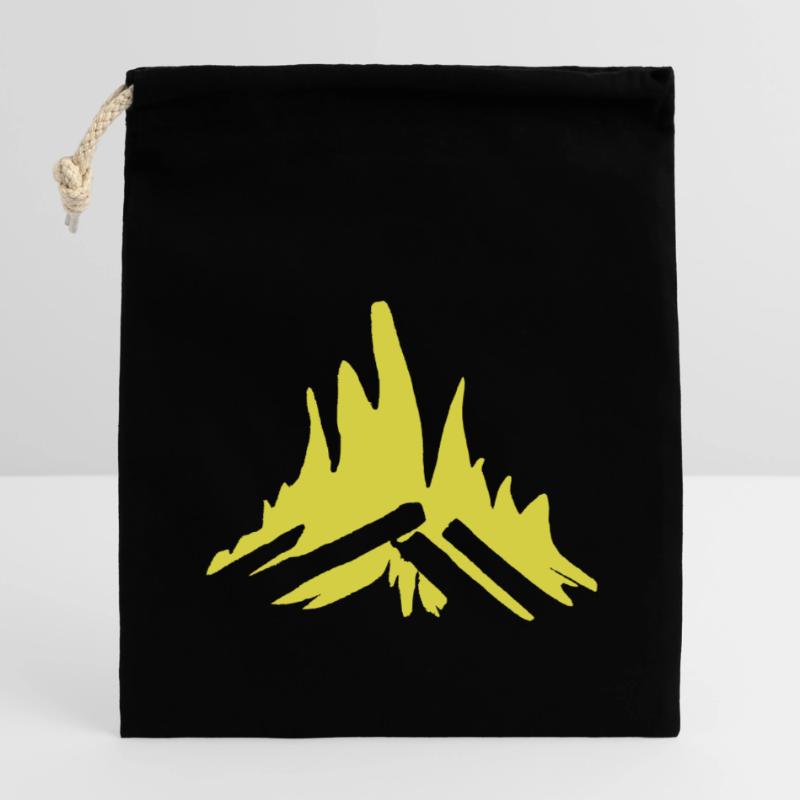Campfire Camping Nature Forest Fire Vector 4 Closable cotton gift bag (14x20cm)