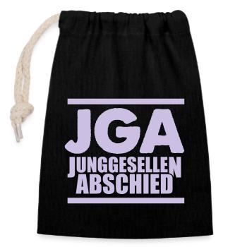 Bachelor Party - Closable cotton gift bag (14x20cm) - black - Front