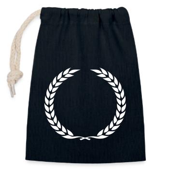 lorbeerkranz kranz - Verschließbarer Geschenkbeutel aus Baumwolle (14x20cm) - Navy - Vorne