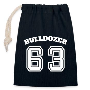 Bulldozer 63 - Verschließbarer Geschenkbeutel aus Baumwolle (14x20cm) - Navy - Vorne