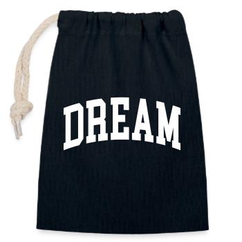 Dream - Closable cotton gift bag (14x20cm) - navy - Front