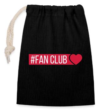 Coeur du Fan Club - Sac cadeau en coton avec cordon (14 x 20 cm) - noir - Devant