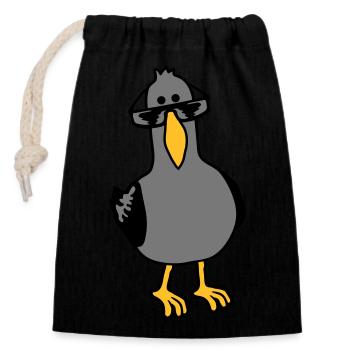 Lunettes de soleil Cool View Seagull - Sac cadeau en coton avec cordon (14 x 20 cm) - noir - Devant