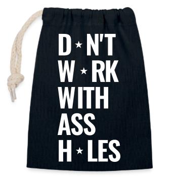 Motivation pour les autres cochons - Sac cadeau en coton avec cordon (14 x 20 cm) - bleu marine - Devant