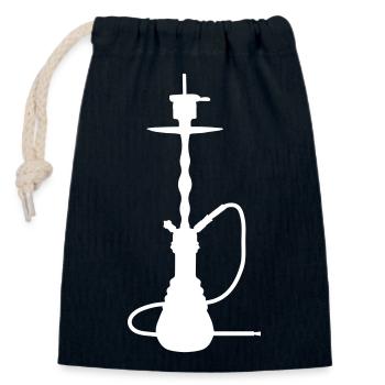 Shisha - Verschließbarer Geschenkbeutel aus Baumwolle (14x20cm) - Navy - Vorne