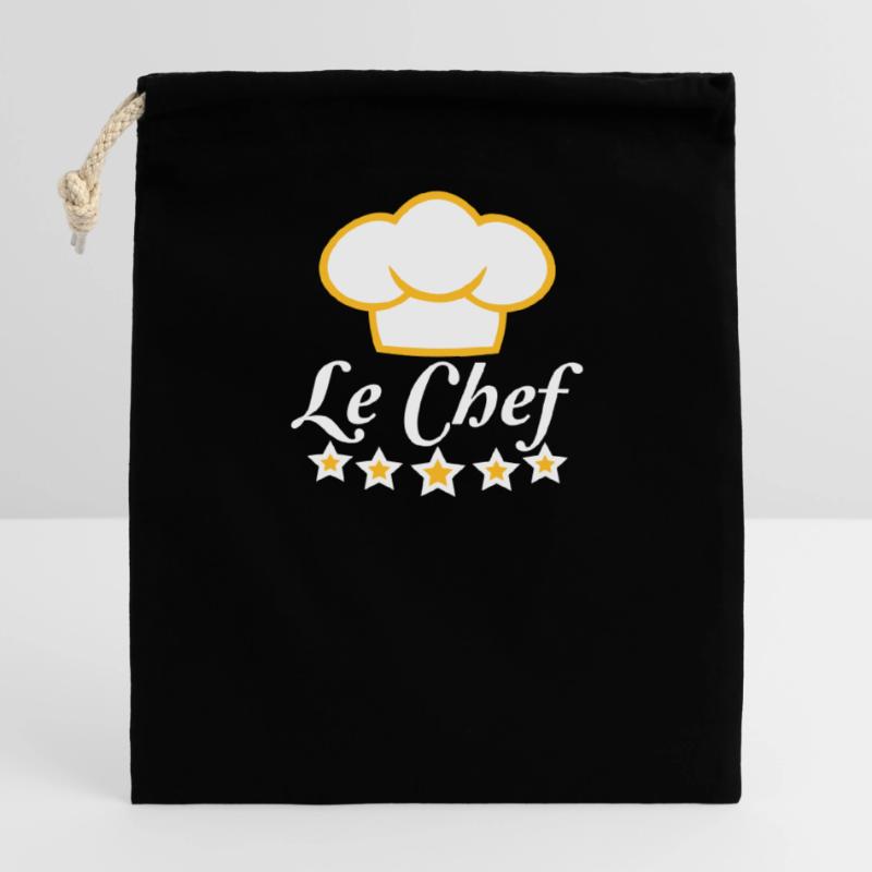 Le Chef 5 Star Chef Hat Kitchen Master Closable cotton gift bag (14x20cm)