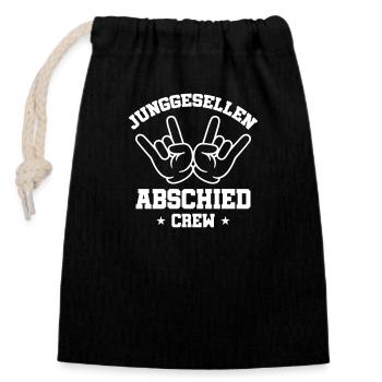 Junggesellenabschied Crew Jga Party - Verschließbarer Geschenkbeutel aus Baumwolle (14x20cm) - Schwarz - Vorne